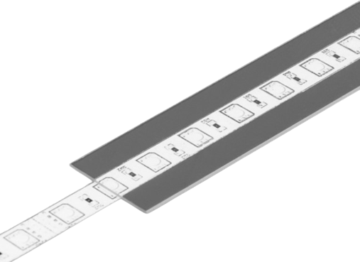 LED juostos profilio dangtelis A6 SLIDE, skaidrus, 2m
