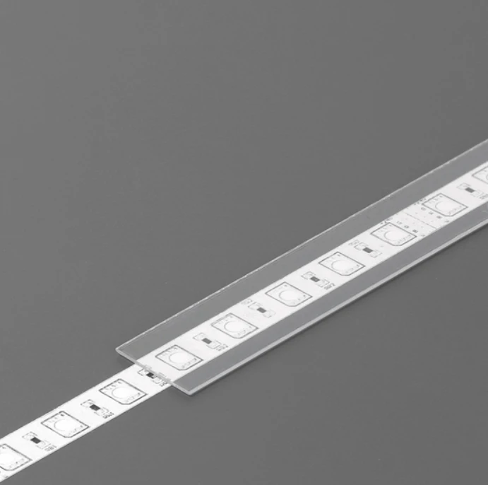 LED juostos profilio dangtelis B, skaidrus, 1m