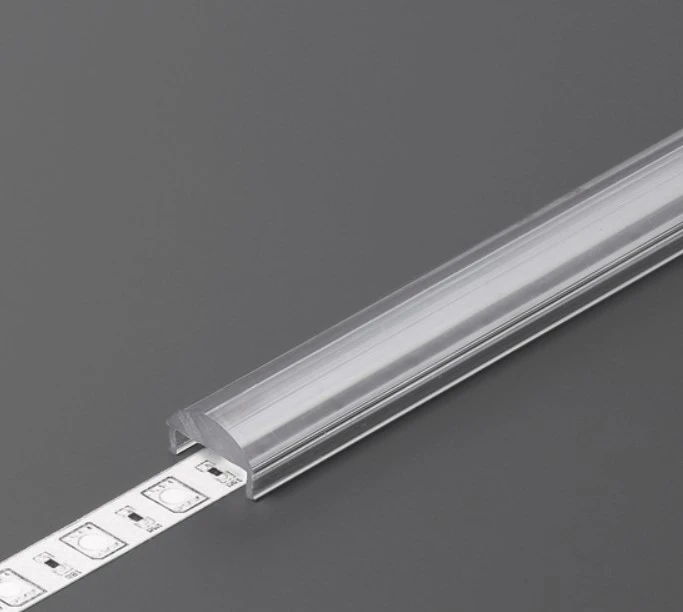 LED juostos profilio dangtelis C CLICK, skaidrus, 2m