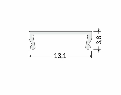 LED juostos profilio dangtelis C CLICK, baltas, 4m