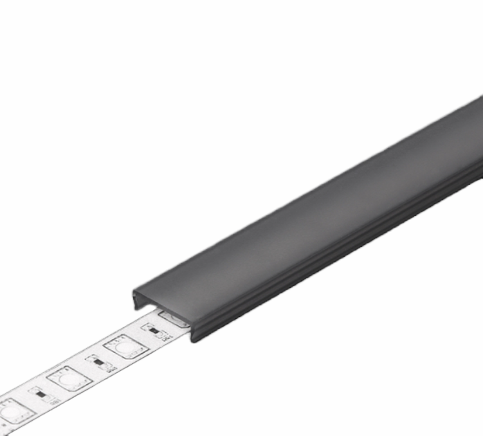 LED juostos profilio dangtelis C CLICK, juodas, 4m