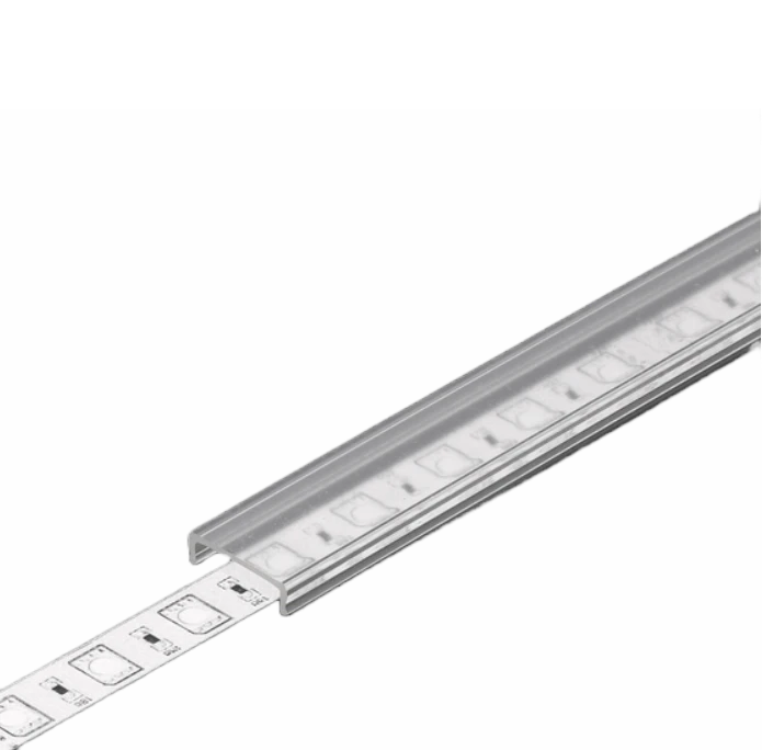 LED juostos profilio dangtelis C CLICK, skaidrus, 2m