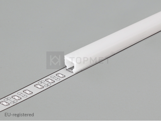 LED juostos profilio dangtelis C1 CLICK, baltas, 2m
