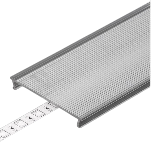 LED juostos profilio dangtelis C10 CLICK NARROW, skaidrus, 1m