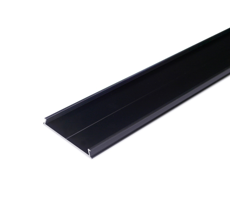 LED juostos profilio dangtelis C10, juodas, 3m