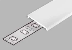 LED juostos profilio dangtelis C3 CLICK, baltas, 3m