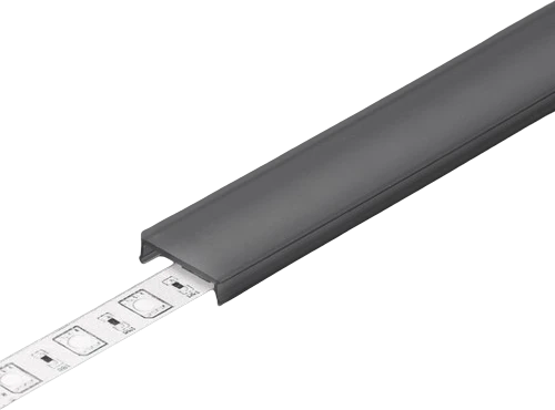 LED juostos profilio dangtelis C3 CLICK, juodas, 3m