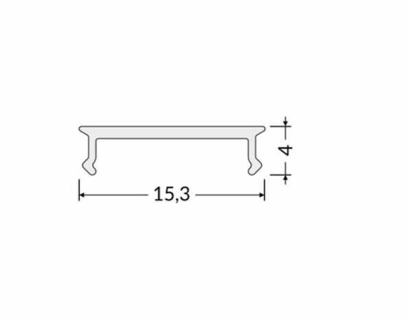 LED juostos profilio dangtelis C3 CLICK, baltas, 2m