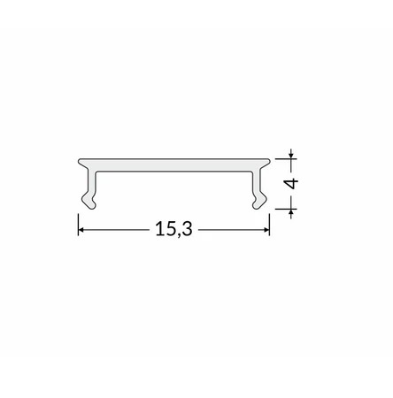 LED juostos profilio dangtelis C3 CLICK, juodas, 2m