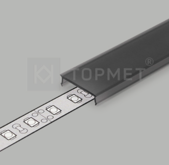 LED juostos profilio dangtelis C3 CLICK, juodas, 4m