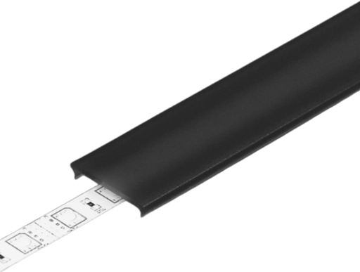 LED juostos profilio dangtelis C6 CLICK, juodas, 2m