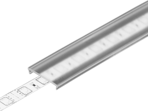 LED juostos profilio dangtelis C6 CLICK, skaidrus, 2m