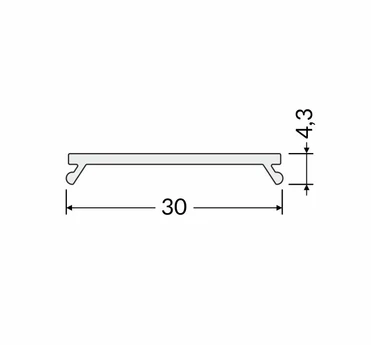 LED juostos profilio dangtelis C9 CLICK, juodas, 2m