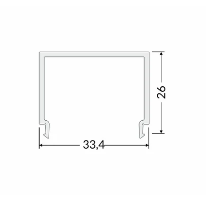 LED juostos profilio dangtelis E9 CLICK, baltas, 2m