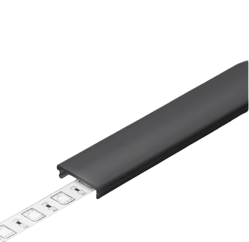 LED juostos profilio dangtelis F CLICK, juodas, 2m
