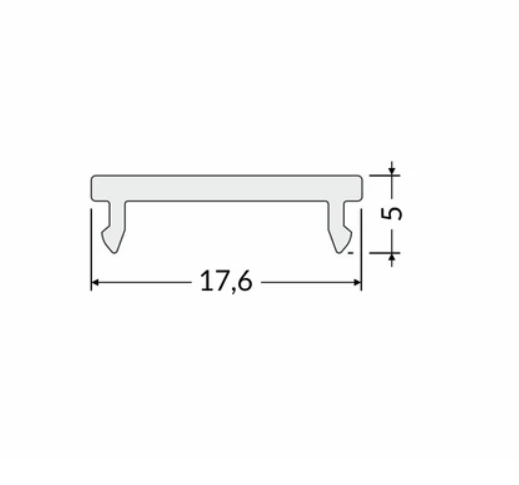 LED juostos profilio dangtelis F CLICK, baltas, 3m