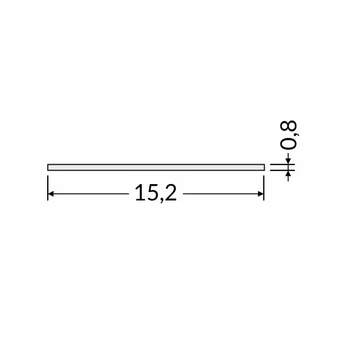 LED juostos profilio dangtelis G SLIDE, baltas, 2m