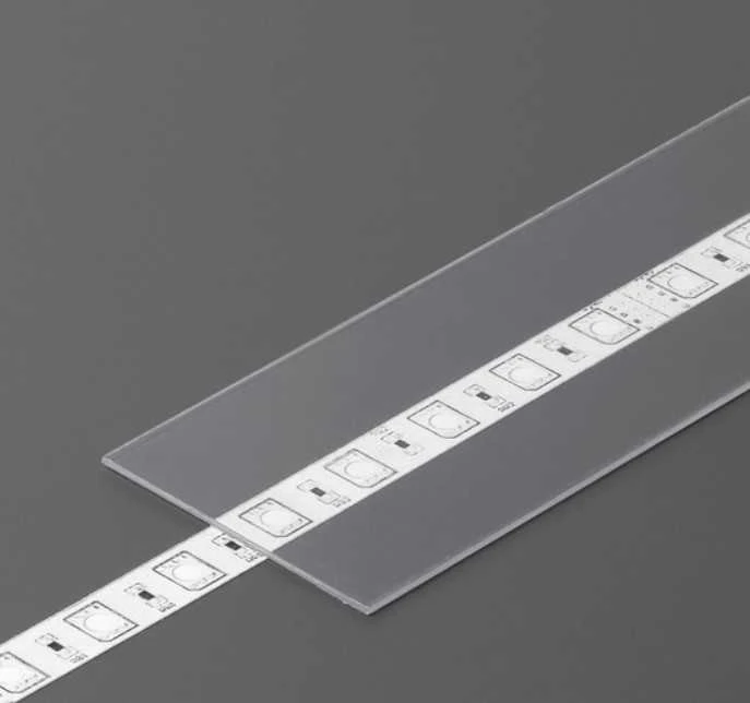 LED juostos profilio dangtelis H SLIDE, skaidrus, 2m