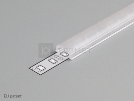 LED juostos profilio dangtelis I CLICK, matinis, 2m