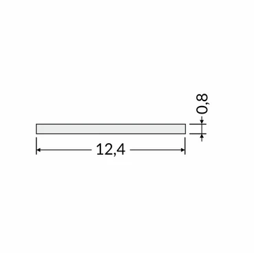LED juostos profilio dangtelis J, matinis, 2m