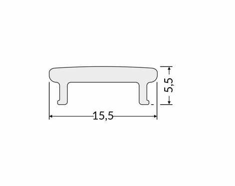 LED juostos profilio dangtelis K CLICK, baltas, 4m