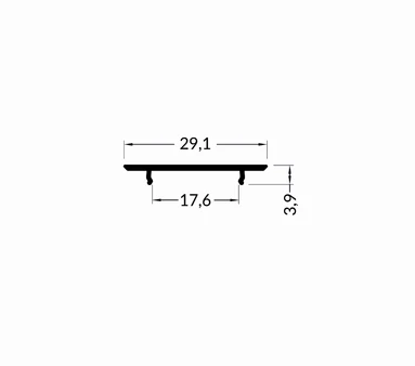 LED juostos profilio dangtelis VARIO30-10, juodas, 2m