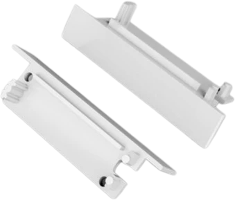 LED juostos profilio FLAT užbaigimo elementas, baltas su skyle