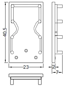 LED juostos profilio LINEA20 užbaigimo elementai E7, balti. Komplekte 2 vnt.