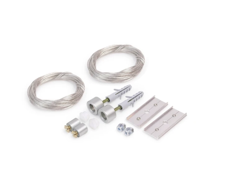 LED juostos profilio pakabinimo rinkinys, 50V, sidabrinės spalvos, 2vnt.