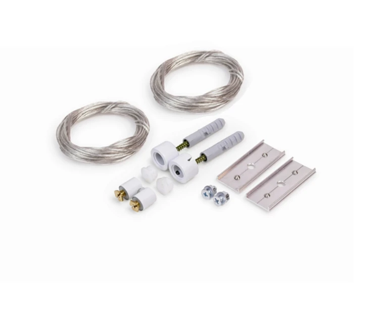 LED juostos profilio pakabinimo rinkinys, baltas, 1,5m ilgio