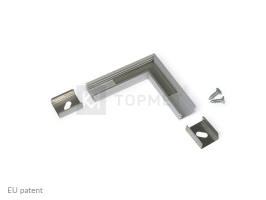 LED juostos profilio SLIM8 kampinis sujungimas L (juodai anoduotas)