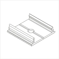 LED juostos profilio tvirtinimo elementas X, neanoduotas aliuminis.