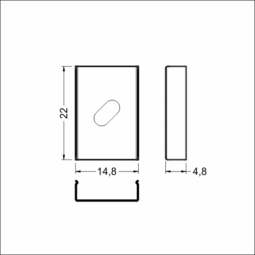 LED juostos profilio tvirtinimo elementas S