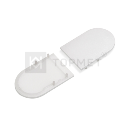LED juostos profilio VARIO30-02 dangtelio užbaigimo elementai, d9, balti-opalo sp.