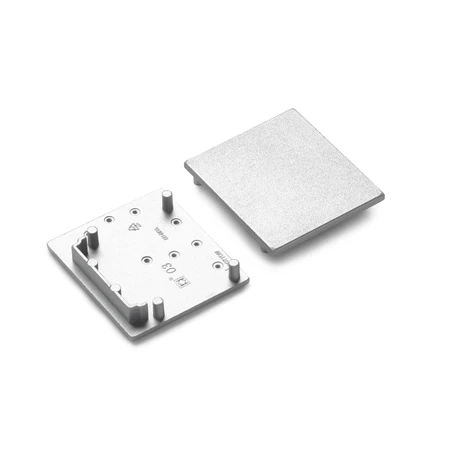 LED juostos profilio VARIO30-03 užbaigimo elementas, sidabrinis.