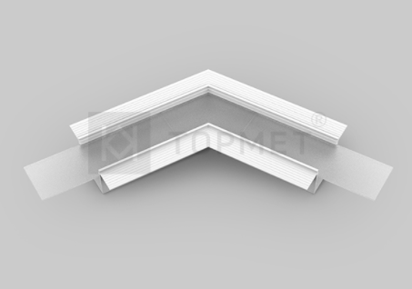 LED juostos profilio VARIO30-05 120 laipsnių kampinis sujungimas, baltas
