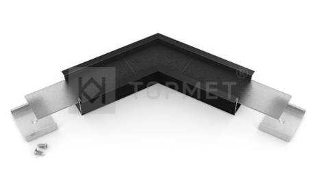 LED juostos profilio VARIO30-07 120 laipsnių kampinis sujungimas, juodai anoduotas