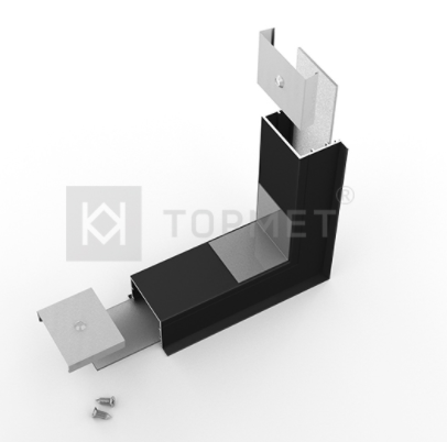 LED juostos profilio VARIO30-07 270 laipsnių kampinis sujungimas, juodai anoduotas