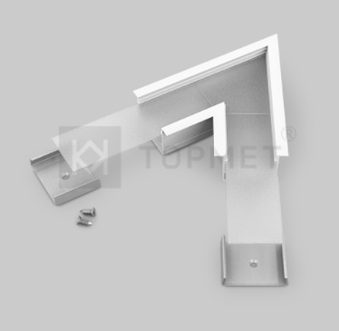 LED juostos profilio VARIO30-07 60 laipsnių kampinis sujungimas, baltas