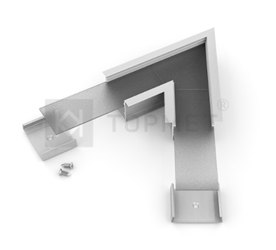 LED juostos profilio VARIO30-07 60 laipsnių kampinis sujungimas, anoduotas aliuminis