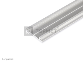 LED juostos profilis ARC12 CD/U5, neanoduotas aliuminis, 2m