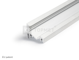LED juostos profilis CORNER10 BC/UX, neanoduotas aliuminis, 2m