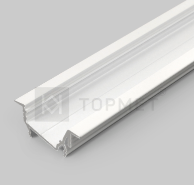 LED juostos profilis DIAGONAL14 F/TY, baltas, 2m