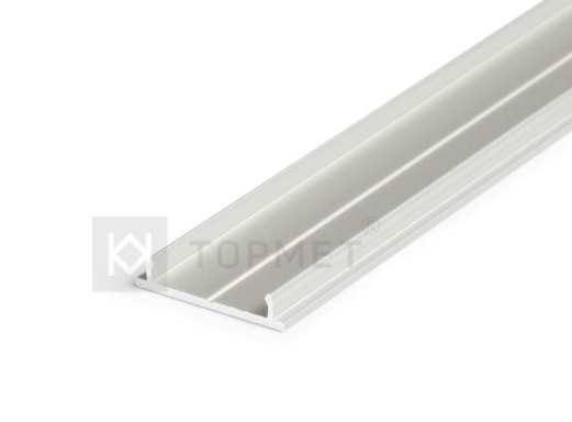 LED juostos profilis FIX12, 18mm pločio, anoduotas aliuminis, 2m