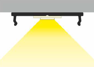 LED juostos profilis FIX16, 20,5mm pločio, baltai dažytas, 2m