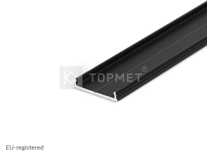LED juostos profilis FIX16, juodas, 2m
