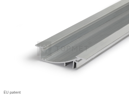 LED juostos profilis FLAT8, neanoduotas aliuminis, 2m