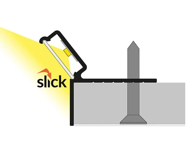 LED juostos profilis GLOW12 DOWN A1C, anoduotas aliuminis, 2m