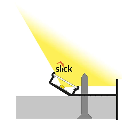 LED juostos profilis GLOW12 UP A1C, neanoduotas aliuminis, 3m