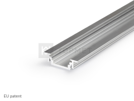 LED juostos profilis GROOVE10 BC/UX, neanoduotas aliuminis, 2m